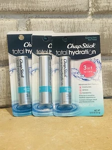 Chapstick Total Hydration Soothing Oasis 3-In-1 Lip Care Balm Non Tinted 3 Pack - Picture 1 of 7
