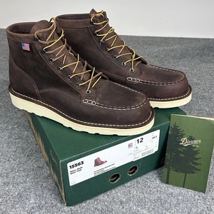 Botas Danner Bull Run Moc Puntera Para Hombres 12 Marrón 6" Cuero EE. UU. Trabajo Cuña 15563 - Imagen 1 de 14