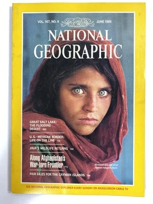 National Geographic Magazine Vol. 167 No. 6 June 1985 Afghan Girl Haunted Eyes - Image 1 of 4