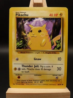 Pokemon Common Card : Pikachu  58/102 (Base Set) - Image 1 of 4