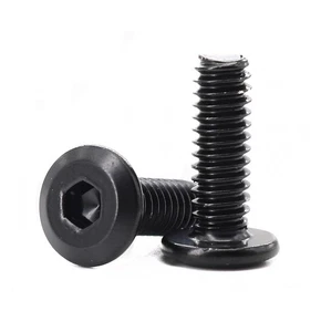 cSeao 20 Stück 1/4"-20 x 1/2" schwarze Flachkopf-Inbusschrauben 304 1/4 x 1/2  - Bild 1 von 7