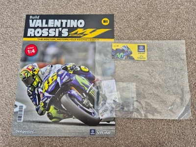 1/4 DEAGOSTINI BUILD THE YAMAHA YZR-M1 VALENTINO ROSSI BIKE PART ISSUE #51 - Image 1 of 3