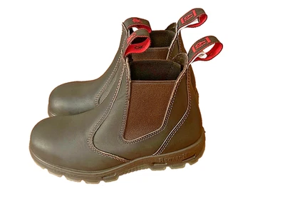 Dunkelbraune Redback Boots Stahlkappe Größe  6 1/2 neuwertig  - Bild 1 von 4