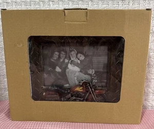 Motorcycle Picture Frame Chain Link 4x6 Biker Decor - Picture 1 of 4