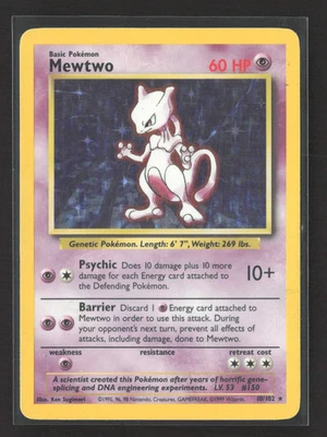 Pokemon 1999 Base Set Mewtwo #10/102 - Image 1 of 2
