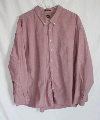 The Foundry Supply Easy Care Red Pink Long Sleeve Button-Up Collared Shirt 5XL - Image 1 of 4