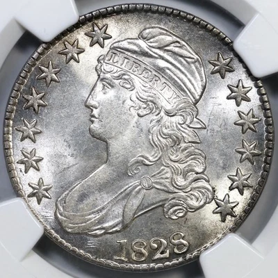 1828 O-112 R3 NGC MS61  "Square 2, Sm 8, Lg Letters" Capped Bust Half Dollar - Image 1 of 3