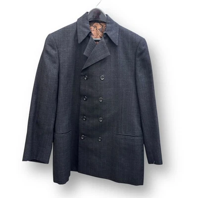 1960s Maxwell’s Double Breasted Mod Gray Wool Jacket 38S Hong Kong Hand Tailored - Image 1 of 4