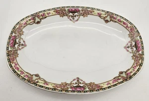 Plato pequeño ovalado vintage Victoria China Checoslovaquia porcelana de hueso floral - Imagen 1 de 19