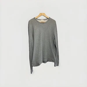 Club Monaco Mens Large Striped Cotton Long Sleeve T Shirt 100% Cotton - Picture 1 of 14