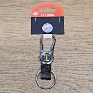 Texas Rangers MLB Leder Schlüsselanhänger mit Gürtelclip - Bild 1 von 2