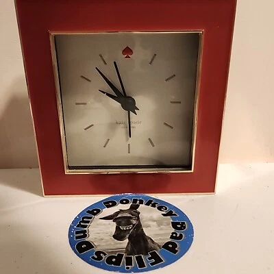 Маленький настольный будильник Kate Spade X Lenox Cross Pointe с розовой эмалью - Изображение 1 из 4