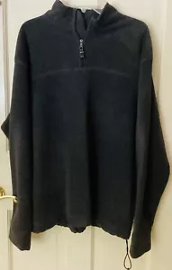 Gap Mens Extra Large 1/4 Zip Fleece Pullover Top With Toggle Hem Dark Gray EUC - Picture 1 of 4