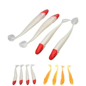 4 PCS Fishing Soft Lures T Tail Fish Curled Tail Maggot Soft Baits Sea Fishi - Picture 1 of 30