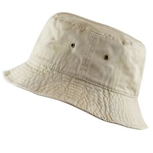 Bucket - The Hat Depot Cotton Unisex Packable Summer Travel Outdoor Hat 1500