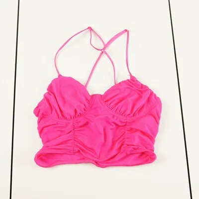 Sujetador Out From Under Girl Crush rosa acanalado para mujer talla S Foto 1 de 3