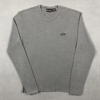 Vintage GUESS Shirt Mens L Gray Thermal Long Sleeve Tee 90s Skater Hip Hop - Image 1 of 4