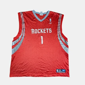 Houston Rockets Tracy McGrady #1 Jersey 3XL Reebok NBA Basketball Red Silver - Imagen 1 de 8