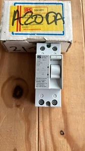 RS 40A 30MA 2 DOBLE POLO 332-931 IP20 RCD RCCB 240V BS4293: 1983 - Imagen 1 de 4
