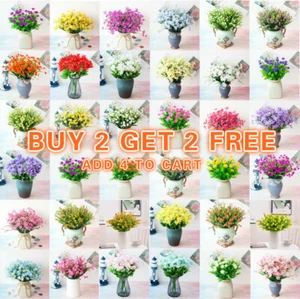 US Artificial Flower Arreglando Planta Floral Floral Decoración al aire libre BUY2GET2FREE - Imagen 1 de 66