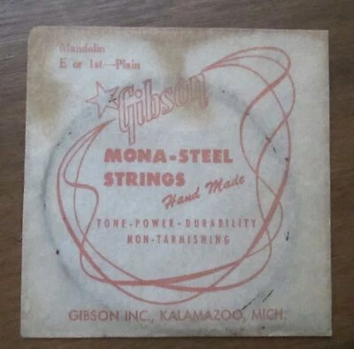 Antique Vintage New Old Stock Gibson Mandolin "E" String in Original Package - Image 1 of 2