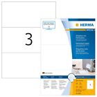HERMA Self Adhesive Micro-Perforated Labels, 3 Labels Per A4 Sheet, 300 Labels F