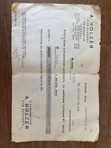 Casa bancaria polaca judíos A. Holzer en Cracovia documentos recibo cheque década 1930 - Imagen 1 de 13