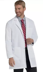 Landau Men's 4 Button Stitched Back Belt Mid Length Lab Coat - 3148 Size 56 - Picture 1 of 3