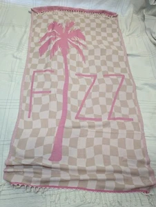 Slr Palm Fizz Towel | Pink Beach Towel With Fringe | Trendy Towel| Lightweight - Picture 1 of 8