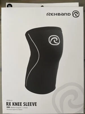 Manga de rodilla Rehband 105306 Rx - negra, 5 mm, talla X-grande, apoya a todos los atletas Foto 1 de 2
