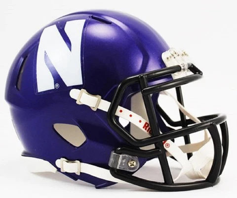 Northwestern Wildcats Mini Speed Replica Helmet [NEW] NCAA Miniature Desk Office Cover