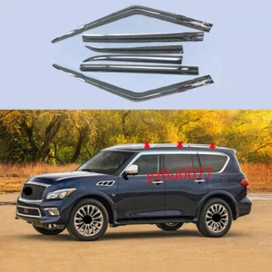 Para Infiniti QX80 2015-2019 cromado ventana visera ventilación pantallas protector solar contra lluvia 6 piezas - Imagen 1 de 9
