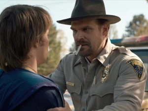 Stranger Things CHIEF HOPPER HAWKINS Hi Quality SHIRT Halloween Costume Cosplay - Picture 1 of 5