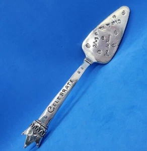 Basic Spirit Quality "Celebrate" Pie or Cake Server - Heavy Pewter - Picture 1 of 5