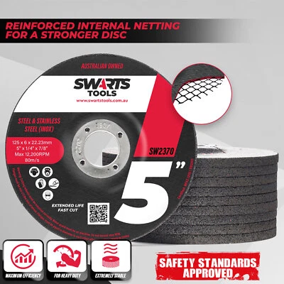 5" 125mm Swarts Tools Angle Grinder Wheel - Grinding Disc for Stainless Steel - image 1 of 4