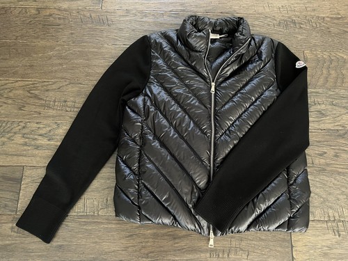 MONCLER Cardigan trapuntato piumino e maglia XL
