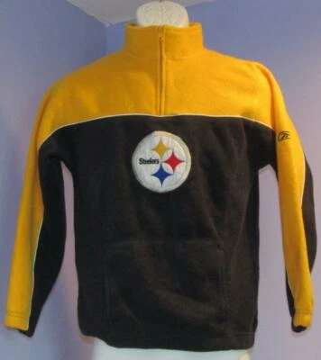 Niños Reebok NFL Equipo Ropa Amarillo/Negro Pittsburgh Steelers Pullover Polar M Foto 1 de 4