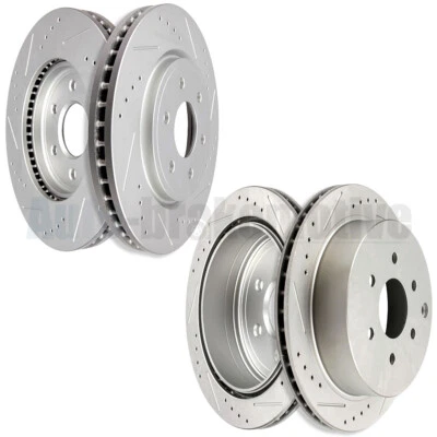 FOR FRONTIER XTERRA SUZUKI EQUATOR FRONT 296 MM AND REAR 286 MM BRAKE ROTORS KIT - Image 1 of 4