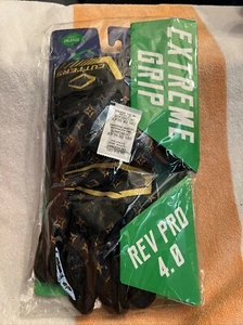 Cutters Erwachsene Rev Pro 4.0 Extreme Grip Receiver Handschuhe schwarz gold Lux Gr. XXL - Bild 1 von 6