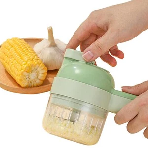 4 In 1 Handheld Electric Vegetable Cutter Set Durable Chili Vegetable Crusher LQ - Picture 1 of 12