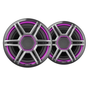 FUSION 010-02918-13 Apollo 7.7? Led Marine Speakers Sports Gray Grilles | - Picture 1 of 5