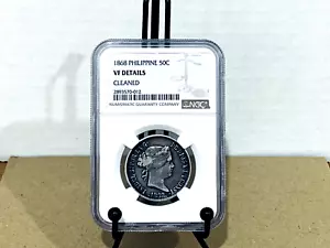 1868 Philippine 50c NGC sehr feine Details gereinigt #2893570-012 - Bild 1 von 2