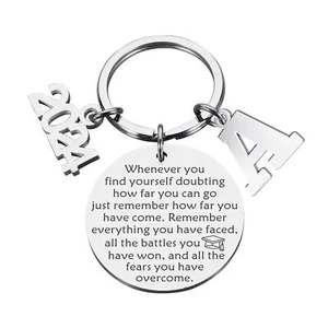 Class Of 2024 Graduation Keychain for Him Her Graduation Gifts Initial Keycha... - Picture 1 of 6