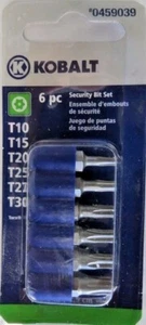 Kobalt 0459039 6 Stück Sicherheit Bit Torx Set T10 - T30 - Bild 1 von 3