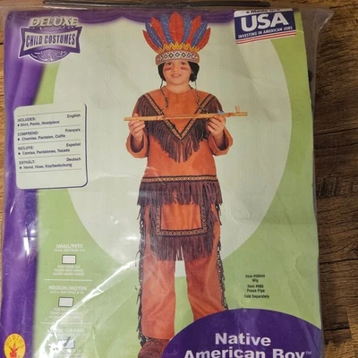 Disfraz Nativo Americano Niños 12/14 Pantalones Top Flecos Vestido Cabeza Foto 1 de 4