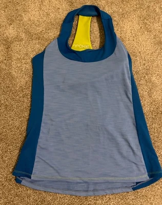 Sujetador deportivo incorporado para mujer MOXIE T-Back talla M azul azul reflectante Foto 1 de 3