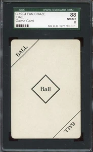 1906 Fan Craze American League Ball Card Game Card SGC 8 *DS13805 - Picture 1 of 2