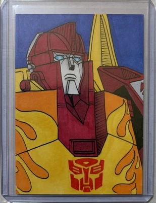 2024 Dynamite Transformers 40th RODIMUS PRIME HOT ROD Sketch Card by Reid Beaman - Image 1 of 2