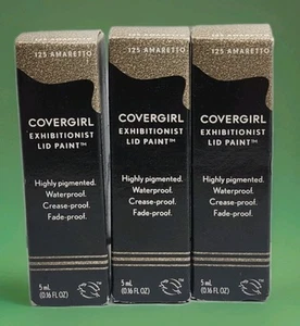Covergirl Exhibitionist Lid Paint Waterproof Eye shadow 125 Amaretto .16oz 3 pcs - Picture 1 of 2