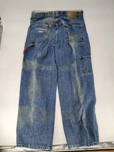 Vintage 2000s Y2K US Polo Assn Carpenter Jeans Wide Leg Baggy Hip Hop Size 34x28 - Picture 1 of 6